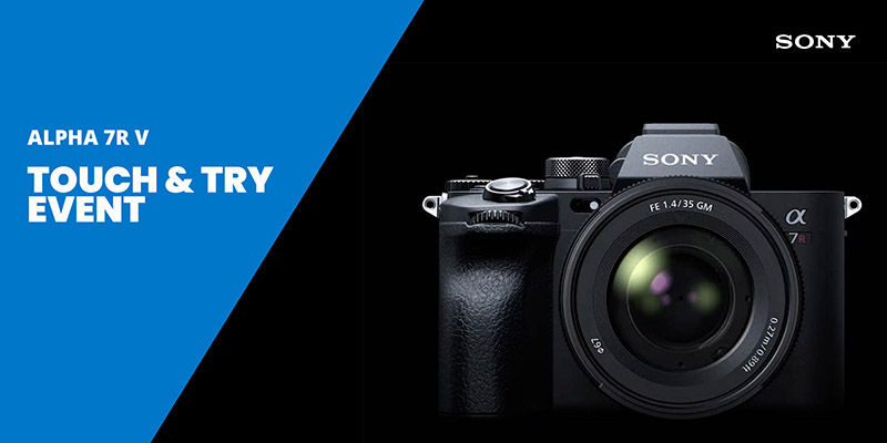 Graphic for Sony a7R V event on December 9th at Vistek Calgary 