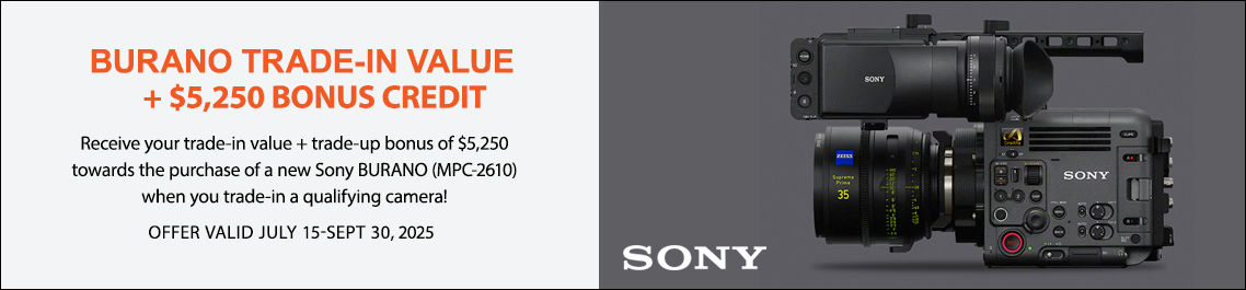 Sony Burano Trade In Trade up Promo at Vistek