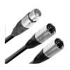 Digiflex Y Adapter- 1 XLR F - 2 XLR M 2-Channel Balanced Cable 1'