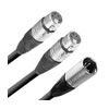 Digiflex Y Adapter- 1 XLR M - 2 XLR F 2-Channel Balanced Cable 1'