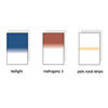 Lee Filters 100x150mm Twilight Graduated Resin Drop In Filters Set Includes Twilight, Mahogany 3, and Pale Coral