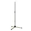 K & M Tripod Base Microphone Stand with Long Folding Legs (Black)