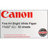 17"x22" Fine Art Bright White 300gsm - 50 Sheets