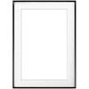 Framatic 5" x 7" Fineline Black Aluminum Frame with 4" x 6" Single Mat Opening # 03