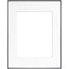 Framatic 11" x 14" Fineline Black Aluminum Frame with 8" x 10" Single Mat Opening # 27