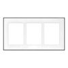 Framatic 9.5" x 18" Fineline Silver Aluminum Frame with 3 - 5" x 7" Single Mat Openings # 80