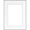 Framatic 18" x 24" Fineline Black Aluminum Frame with 12" x 18" Shadow Mat Opening # 62