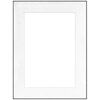 Framatic 18" x 24" Fineline Black Aluminum Frame with 13" x 19" Single Mat Opening # 63
