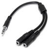TechCraft 6" Stereo Y Splitter 3.5mm Male to 2x 3.5mm Female