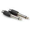 HOSA GPR-101 RCA F to 1/4" Male TS Adaptor (2PCS)