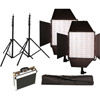LED Go 2 x LG-600S LED Lights 5600K with 2x Mantis Light Stands, Stand Bag and Hard Case