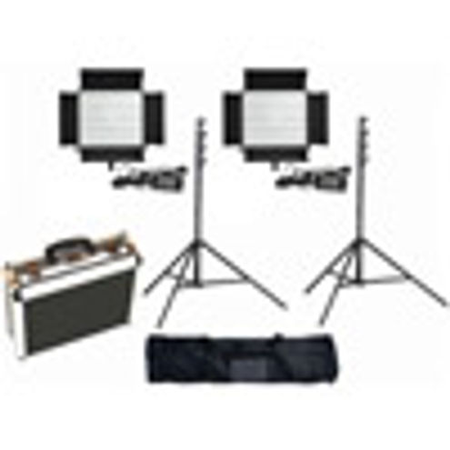 Ledgo 2 X LG-900S LED Lights 5600K with 2x Mantis Light Stands, Stand Bag and Hard Case