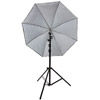 45" Umbrella Kit with Small Light Stand and Ball Head Style Speedlight Umbrella Holder