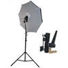 40" Brolly Box - Reflective Umbrella with 7 mm Shaft with Medium Light Stand and Umbrella Holder