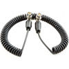 Shape WLB Coiled SDI Cable with Right Angle Connectors (20")
