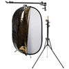 1 m x 1.5 m 5-In-1 Reflector Kit with 1.75 m Reflector Bracket and 2.0 m Travel Light Stand