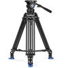 BV10 Aluminum Video Tripod Kit - Dual Legs with BV10 Head, A673T Legs, Mid Level Spreader and Bag
