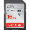 Sandisk Ultra 16GB SDHC UHS-1 U1 Class 10 Card, 80MB/s, 533x