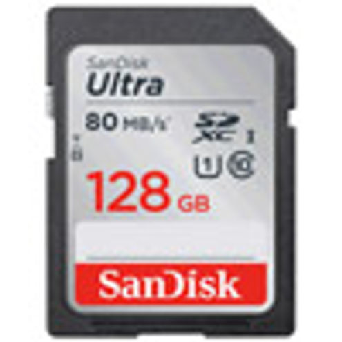 Sandisk Ultra 128GB SDXC UHS-1 U1 Class 10 Card, 80MB/s, 533x