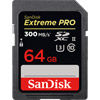 Sandisk Extreme Pro 64GB SDXC UHS-II U3 Card, 300MB/s read & 260MB/s write speeds
