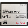Extreme Pro 64GB Cfast 2.0 Card 525MB/s read & 430MB/s write speeds