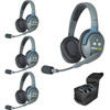 UL4D UltraLITE 4-Person Headset System w/ Batteries, Charger & Case (Double)