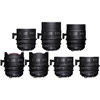 Sigma 7pc Cine Prime Lens Kit (Sony E) 14/135mm T2 FF + 20/24/35/50/85mm T1.5 + Cases PMC-002/003