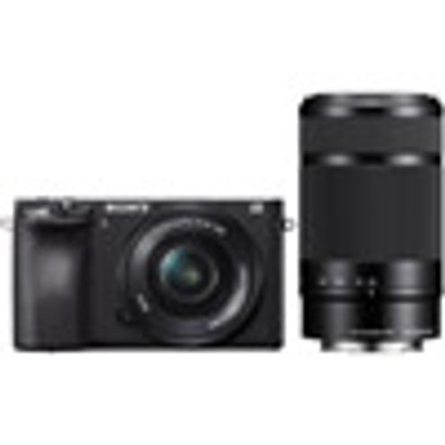 Sony Alpha A6500 Mirrorless Black Kit w/ SEL 16-50mm PZ & SEL 55-210mm Lenses