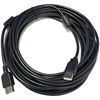 TechCraft 15' USB 2.0 Extension Cable - A to A - M/F - Black