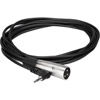 HOSA Camcorder Microphone Cable, Right-angle 3.5mm TRS to XLR3M, 1 ft
