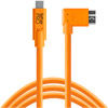 TetherPro USB-C to 3.0 Micro-B Right Angle, 15' Orange