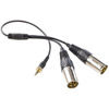 Saramonic SR-UM10-CC1 Replacement Stereo Locking Type 3.5mm Mini to Dual XLR Splitter Cable for UwMic9