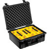 1554 Waterproof 1550 Case with Yellow and Black Divider Set (Black)