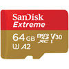 Extreme 64GB Micro SDXC A2 UHS-1 U3 Class 10 V30 Card, 160MB/s, 1067x