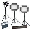 Ledgo 2xLG-900CSCII Bi-Color with D600C fresnel 3 x Stands, Stand Bag and Hard Case