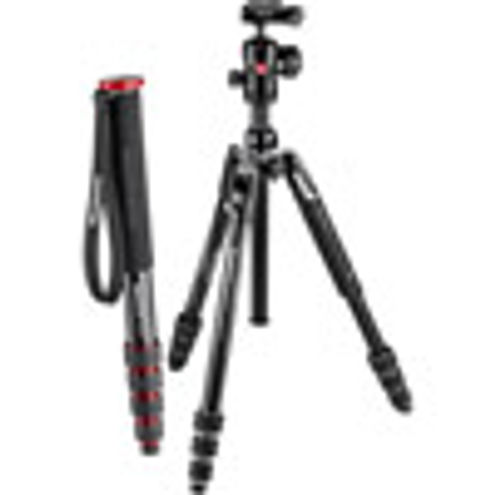 Manfrotto Befree Advance Aluminum 4-Section Kit Black With FREE Element 5 Section Monopod Black
