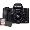 Canon EOS M50 Mirrorless Camera w/ EF-M 15-45mm With LP-E12 Battery And 128GB Memory Card