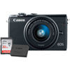 Canon EOS M100 Mirrorless Camera with 15-45 Kit Black With LP-E12 Battery And 32GB Memory Card