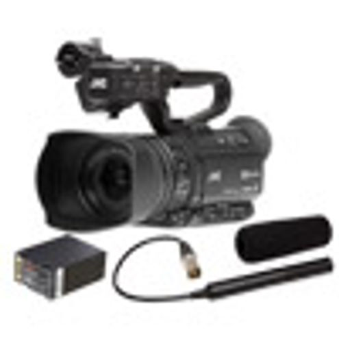 JVC Professional Products GY-HM180U 4KCam Compact Handheld Camcorder w/ Integrated 12X Lens w/Battery and Mic