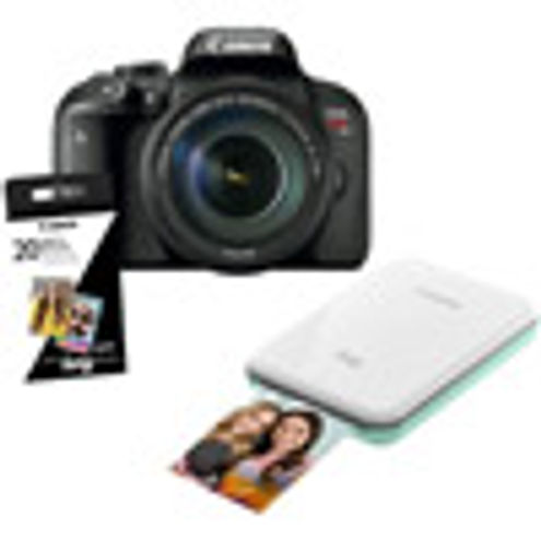 Canon EOS Rebel T7i Kit w/EF-S 18-135mm f/3.5-5.6 IS STM w/ IVY Printer & ZINK 2 x 3 - 20 PK (Mint Green)