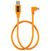 USB 2.0 to Mini-B 5-pin Right Angle Adapter "Pigtail", 20" , High-Visibilty Orange