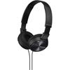 MDR-ZX310AP- ZX Series Headphones with Microphone Full Size , Wired, 3.5 mm Jack - Black