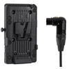 Wooden Camera V-Mount Plate with Right Angle XLR Connector