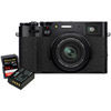 Fujifilm X100V Black, NP-W126S Battery, Extreme Pro 64GB SDXC UHS-I Card