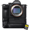 Sony Alpha A7RIlI Body w/ VGC3EM Vertical Grip for A7lll And TOUGH-G 64GB SDXC UHS-II U3 Card