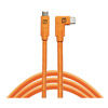 TeatherPro USB-C to USB-C Right Angle Orange