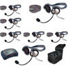 Eartec UPMON7 Ultralite Compack System w/ Bag, 7 Monarch Headsets 1-HUB, 7- UltraPAK, Batteries, Charger