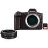 EOS R Full Frame Mirrorless Camera Body with EF-EOS R Adapter and 128GB SDXC UHS-I Card