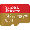 Extreme 512GB Micro SDXC A2 UHS-I U3 Class 10 V30 Card, 190MB/s read & 130MB/s write speeds
