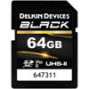 64GB BLACK SDXC UHS-II V90 U3 Class 10 Card, 300MB/s read and 250MB/s write speeds